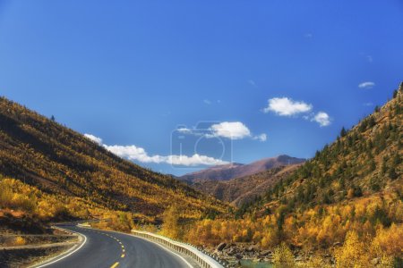 China Sichuan xindu bridge, Inagi Aden, scenic autumn beauty