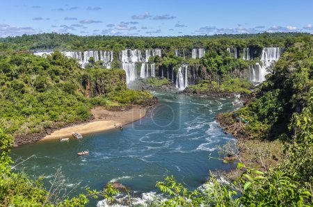 Upper view of the at Iguazu Falls,  Brazil