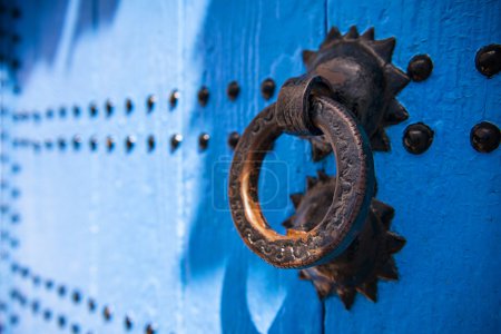 Door in the town of Chefchaouen, in Morocco