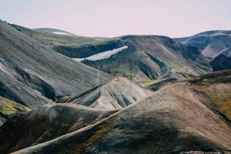 冰岛的景观。美丽的山脉和火山地区