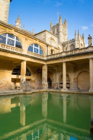 BATH, UK  NOVEMBER 30, 2014: View of the Roman Baths in Bath, UK