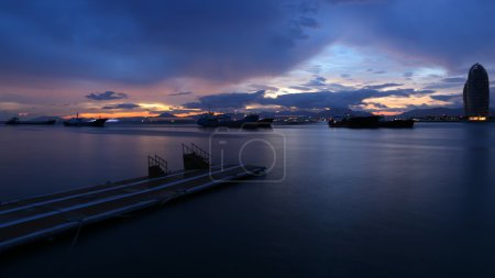 Harbor int and evening