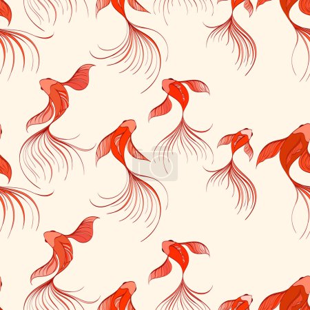 Koi fish seamless pattern 