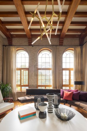 现代客厅的内部