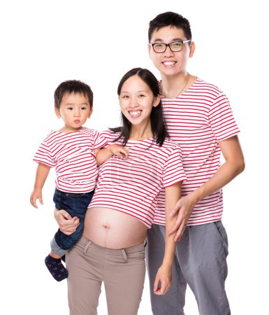 Family with pregnant wife