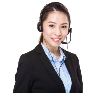 Asian female customer services operator