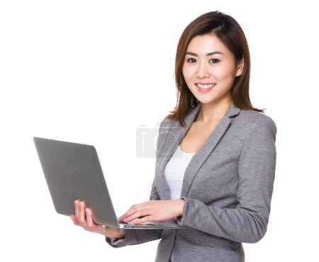 Asian young businesswoman in business suit