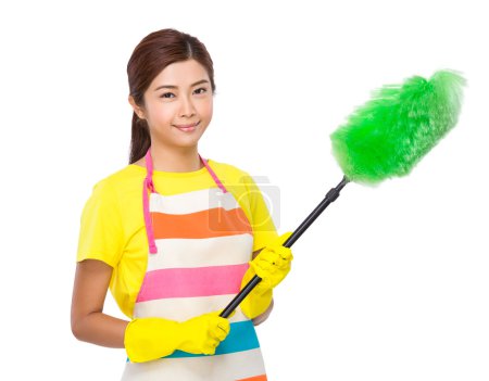 Young asian housewife in apron