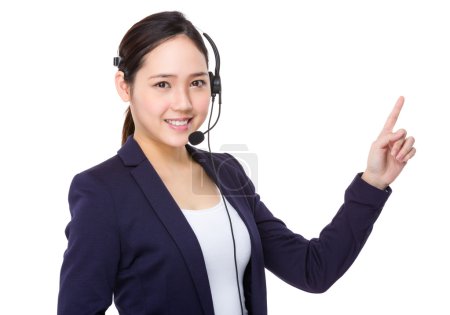 Asian female customer services assistant