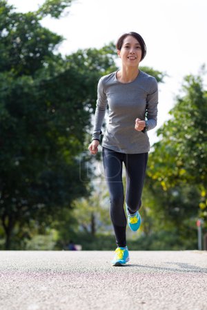 Woman jogging at outdoors