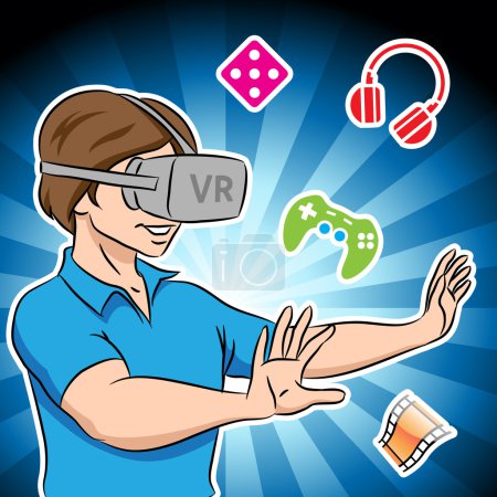 戴耳机虚拟现实的家伙_正版图片_高清图片_图片下载_yestone邑石网