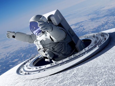 astronaut 3d render