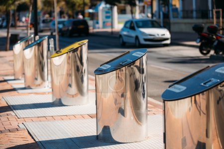 金属废物回收箱，单独废物户外垃圾桶