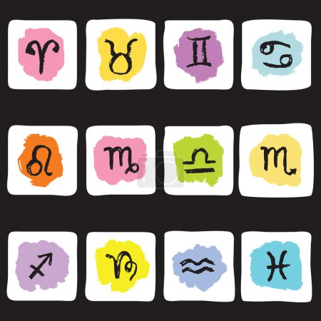 horoscope zodiac star signs, vector set.