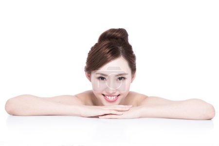 Charming asian woman  Smiling 