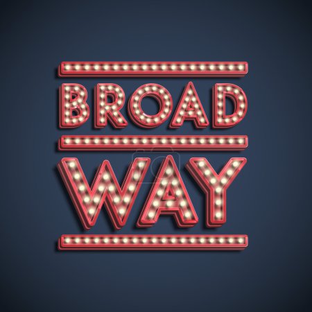 电光源灯泡的百老汇字体