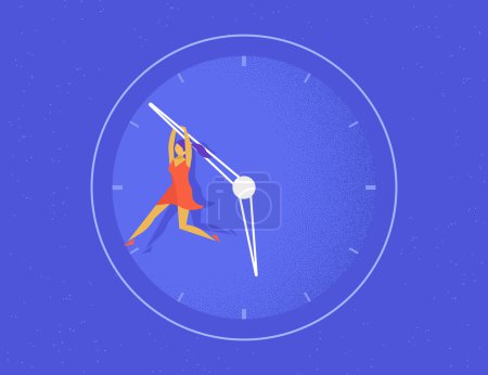 移动生活场景插画