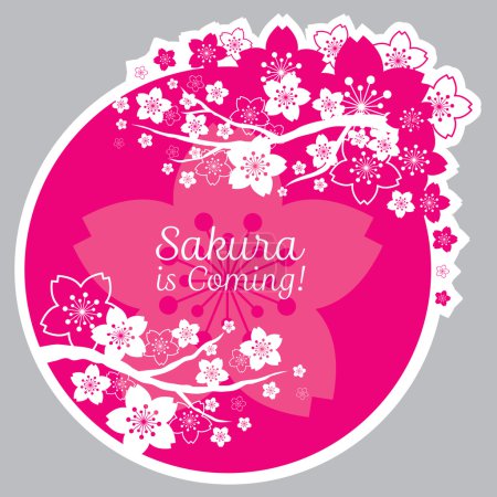 樱桃花或樱花花标题和标签