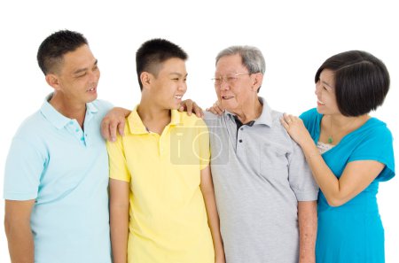 Asian three generations family