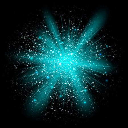 霓虹蓝闪光颗粒背景效果